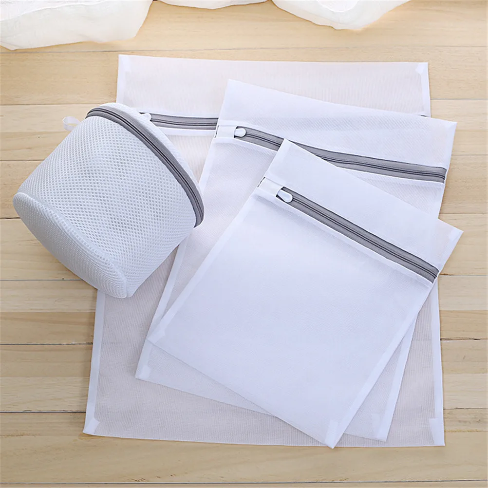 Mesh-Laundry-Bags-for-Washing-Machine-Travel-Clothes-Storage-Net-Zip ...