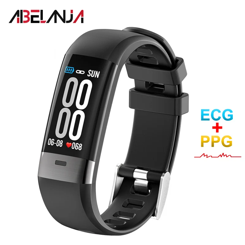 

Smart Bracelet blood pressure ECG PPG heart rate monitor Blood oxygen Watch Color Screen smart Fitness Bracelet Watch intelligen
