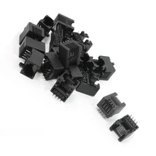 JFBL 10X 20 штук RJ45 8P8C компьютер Интернет сетевой штыревой переключатель розетка черный