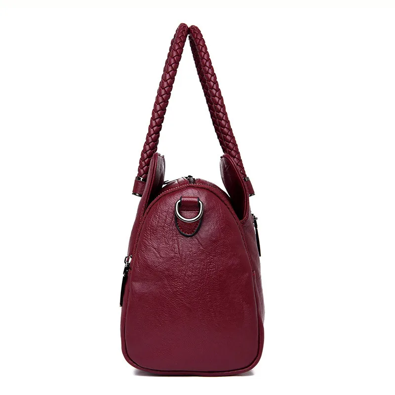 جديد اثنين من الجانب جيب عارضة حمل حقيبة مصمم حقائب عالية الجودة جلدية فاخرة Crossbody حقائب للنساء 2018 Sac الرئيسي فام