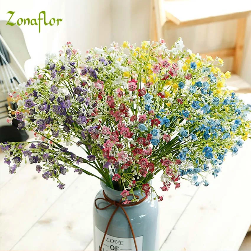 

Zonaflor Artificial Flower Gypsophila Silk Party Bride Bouquet Ornament Supplies Decorative Flower For Wedding Home Decor