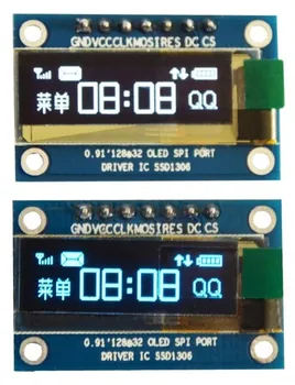 

0.91 inch 7PIN SPI Blue/White/Yellow OLED Screen Module SSD1306 Drive IC 128*32