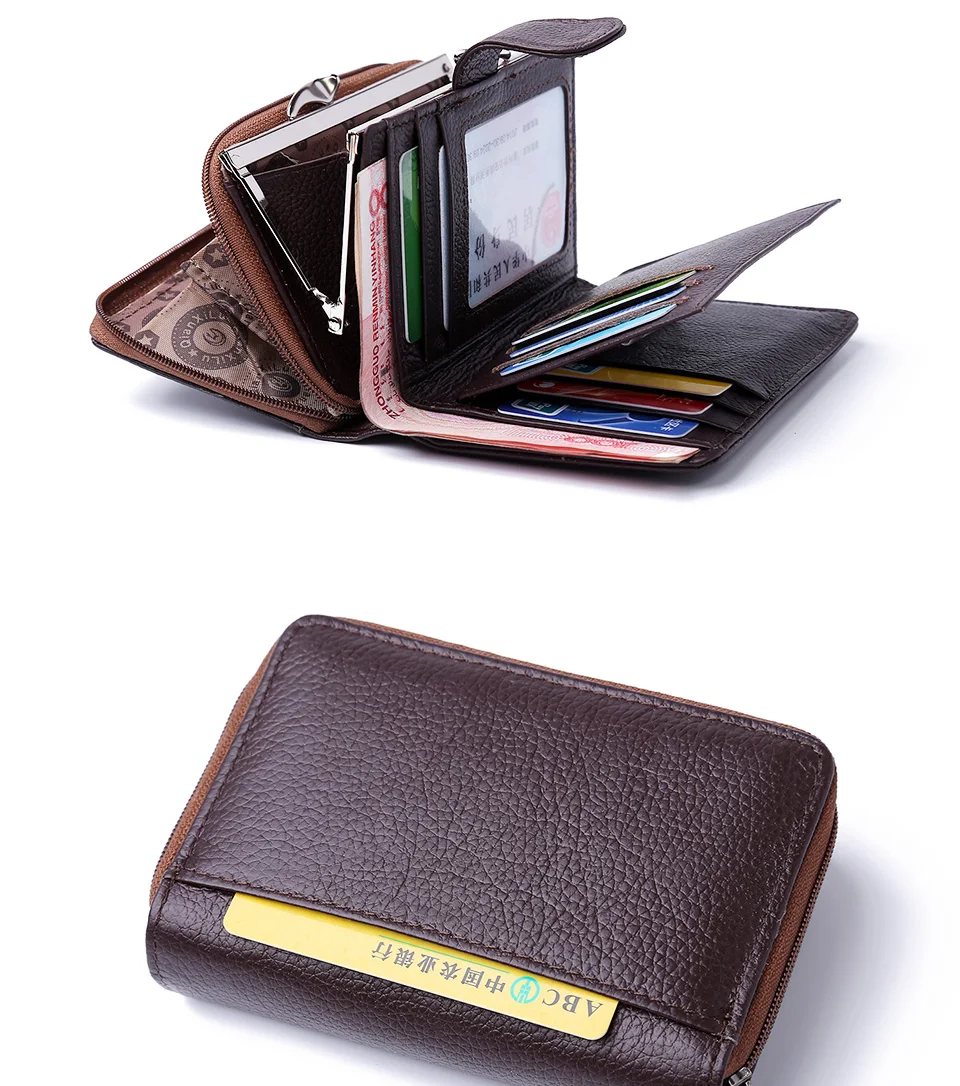 Qianxilu Новинка 2017 года пояса из натуральной кожи портмоне кошелек высокое ёмкость мода доллар цена держатель для карт Женский сумки