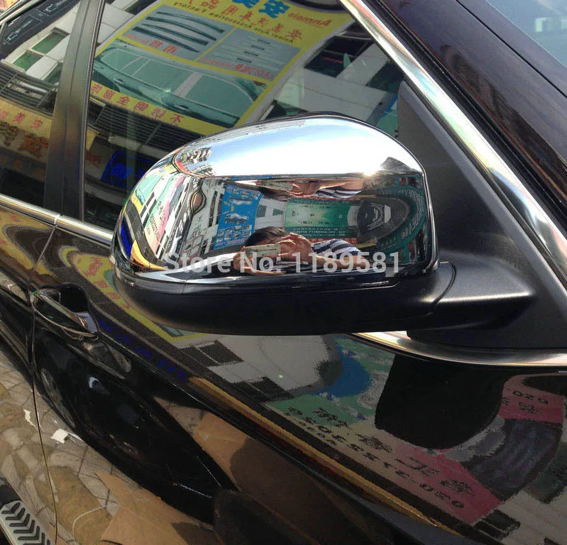 For BMW X5 2014 2015 2016 ABS Chrome Side Mirror Cover Trimin Chromium