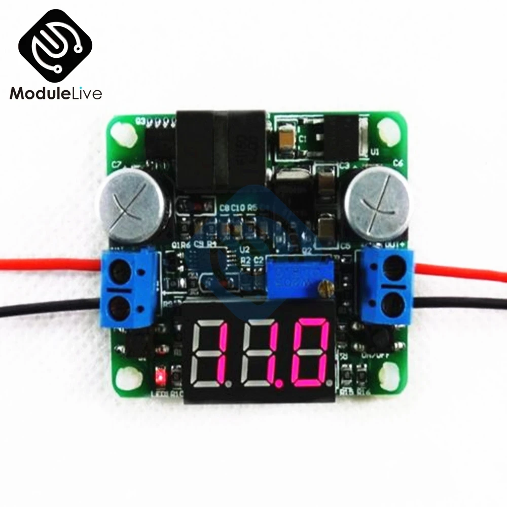 25W 2A DC 5 25V 12V до 0 v 24V дисплей напряжения Регулируемый понижающий модуль питания