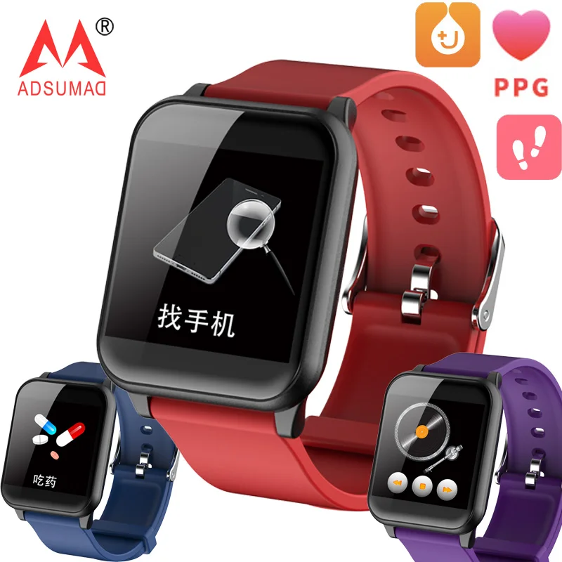 

PPG ECG smart watch Z02 Smart Watch lound speaker Heart Rate Monitor blood pressure Push Message Sports Fitness tracker bracelet