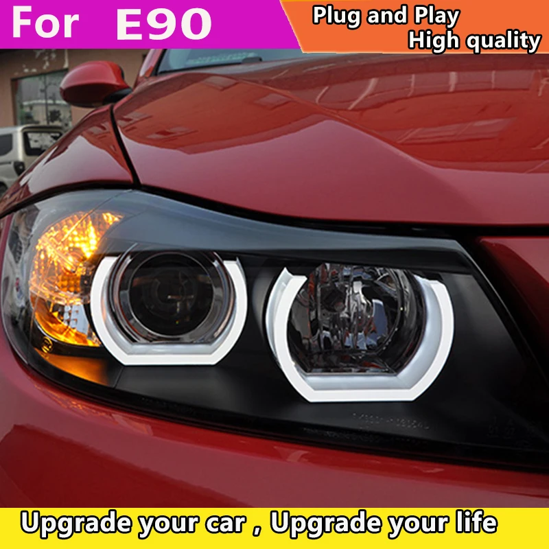 Car Headlights For BMW E90 headlamp 318i 320i 325i Headlight LED Angel