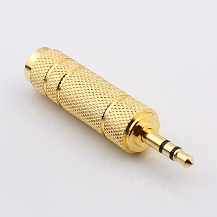 100 pcs TRS 6.5 mm Socket Female to 3.5 mm Plug Male Stereo Audio Adapter Jack Converter Microphone 3 Poles Tip Ring Sleeve