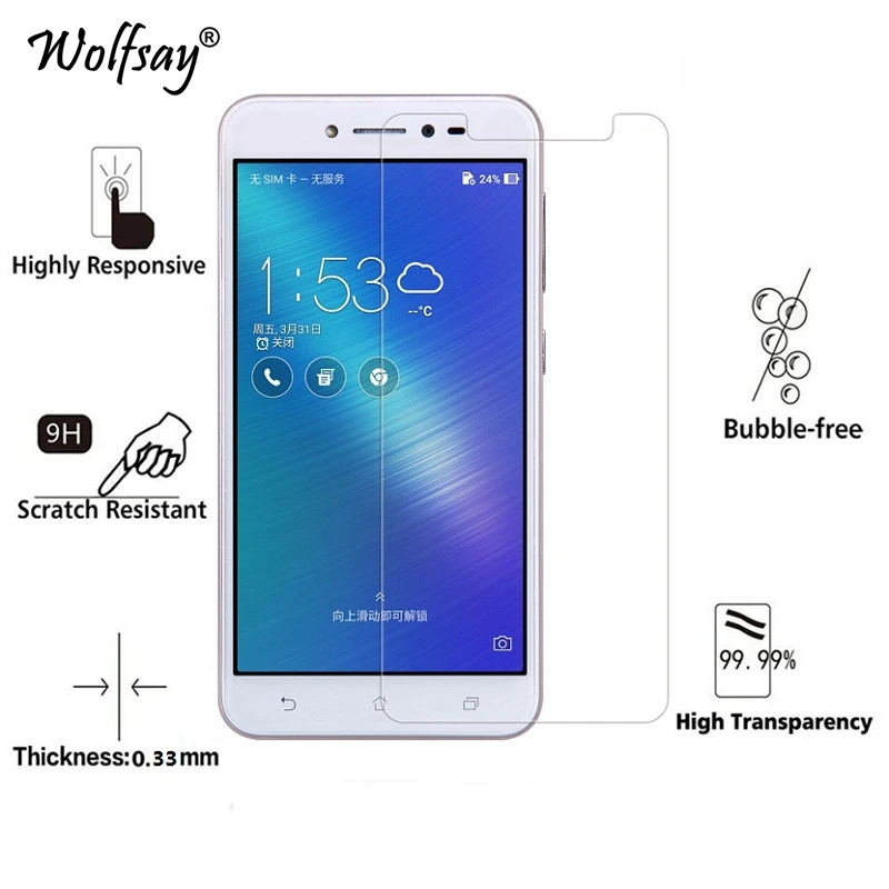 2 шт. ZB501KL стекло для Asus Zenfone Live защита экрана закаленное защитная пленка|screen protector