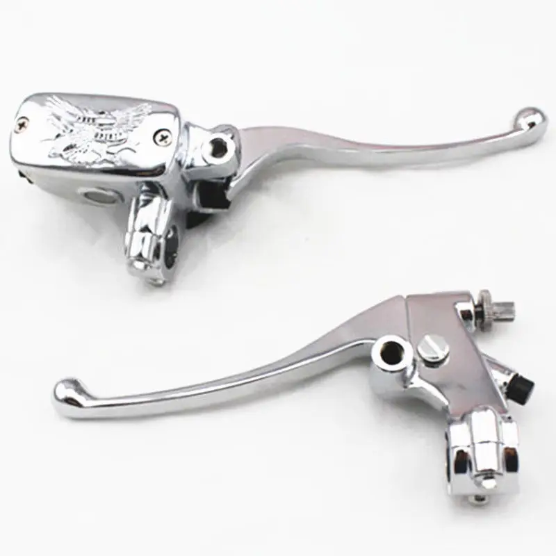 

Motorcycle 1" 25mm Handlebar Eagle Hand Control Reservoir Brake Clutch Levers For Honda Kawasaki Suzuki Yamaha