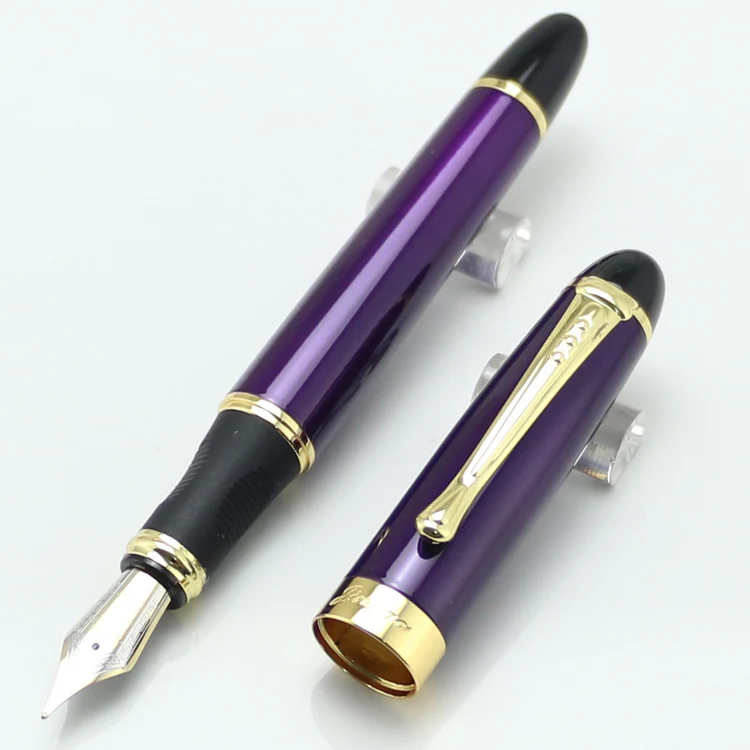 JINHAO X450 перьевая ручка, цвета: розовый, голубой, фиолетовый, мм, 22 цвета на выбор, оптовые продажи, Iraurita Золотой ручки с зажимом caneta Бизнес ручка для письма 18 КГП чернильная ручка NIB - Цвет: 14