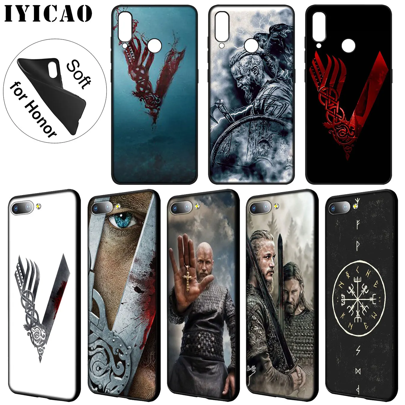 IYICAO Vikings серия Милый Мягкий силиконовый чехол для телефона Huawei Y9 Y7 Y6 Prime 2019 Honor 20 8C 8X