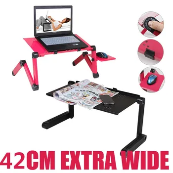 

Large Laptop Cooling Table Sofa Desk Stand + Folding Multi Angle Legs 360 rolling Adjustable Folding notebook table