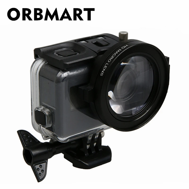 ORBMART 58 мм УФ-фильтр 16X Лупа макрообъектив для Gopro Hero 5 6 7 аксессуары спортивной