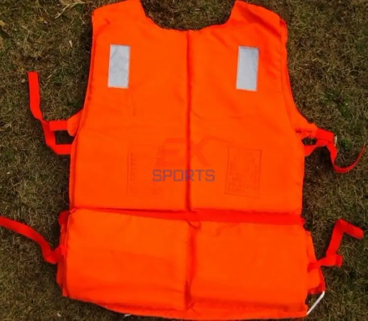 Orange Foam Swimming Life Jacket Life Vest for adult with whistle 80KG Flotage of inflatable boats (11)