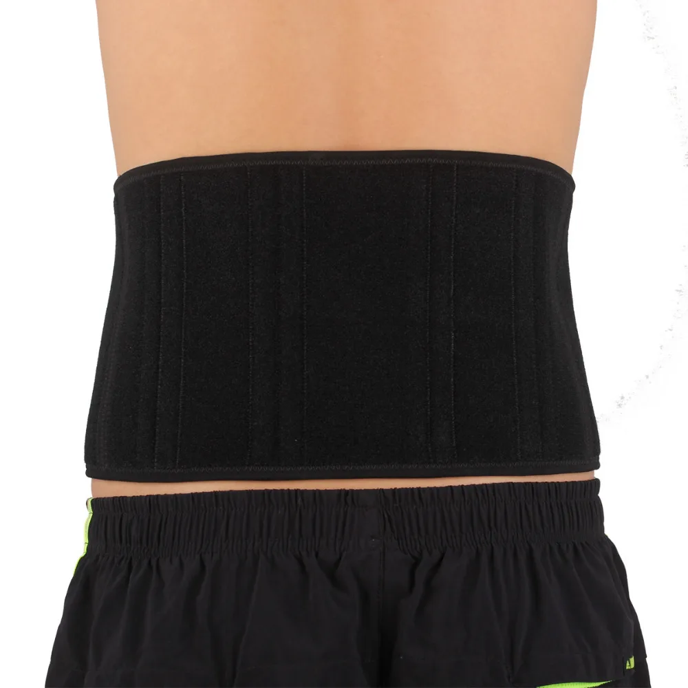 Free Shipping SX630 Black Sports Back Waist Elastic Brace 8 Spring
