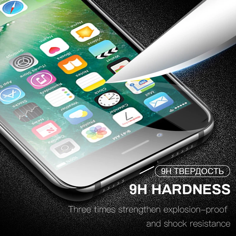 9D закаленное стекло для Apple iPhone 7 Защита экрана 6 8 Plus защитное aiphone i7 aphone 7Plus