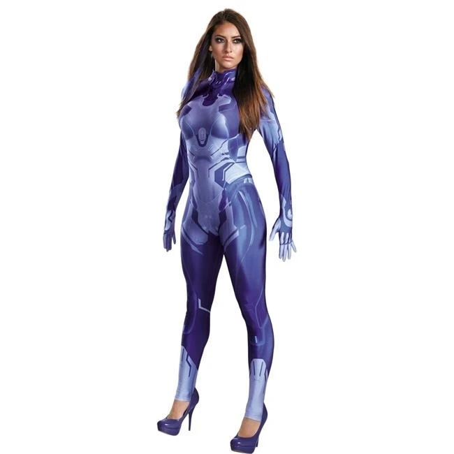 Morris Costumes DG15190E Adult Cortana Bodysuit 12-14
