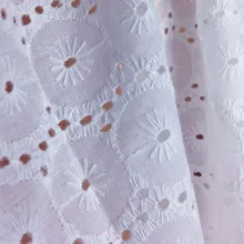 Новая африканская Белая швейцарская хлопковая вуаль кружевная ткань для платья, Diy Одежда с вышивкой Лоскутная Ткань для шитья, ширина 130 см