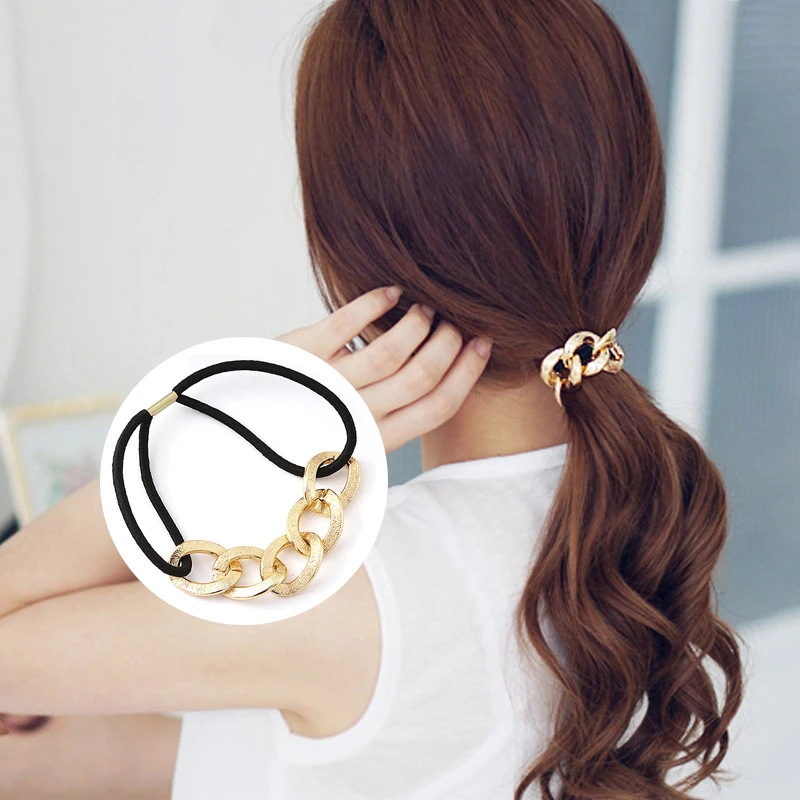 

1Pc Women Fashion Elastic Black Rubber Bands Bow Hair Band Rope Headbands Ponytail Holder Gum for Girls Hair Accessories