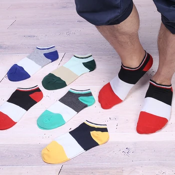 

Winter Warm Wear Resistant White for Stylish Casual socks crew socks men Cotton Breathable Short Blend elastic marvel happy