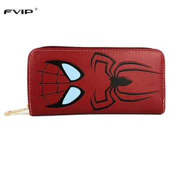 

High Quality Anime Cartoon Long Wallet Super Man/The Flash/Deadpool Men Women Purse Long With Card Holder