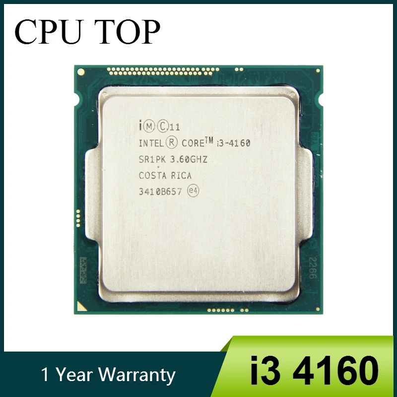 

Intel Core i3 4160 Dual Core 3.60GHz Haswell CPU 5 GT/s 3MB SR1PK LGA1150 I3-4160 Processor