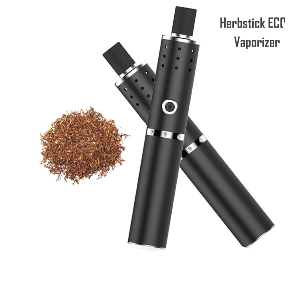 Portable Herbstick Eco Dry Herb Vaporizer Electronic Cigarette Black Mini Vape Pen Temperature Control 2200mah Battery E cigs