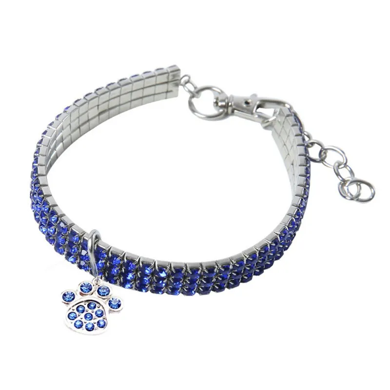 

4-Color Rhinestone Stretch Pet Necklace Crystal Collar Pet Supplies Pet Accessories Cross-Border New Dog Party Accessories