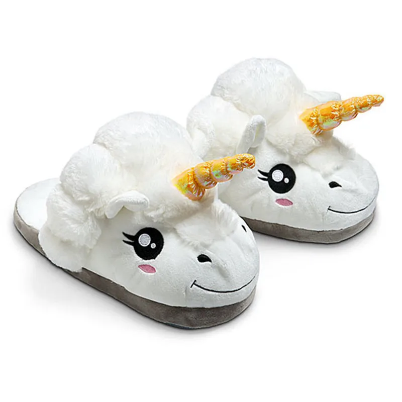 

Winter Kids Cute Unicorn Home Shoes For Adults Children Bedroom Cotton Shoes For Girls Boys lovely Indoor Bedroom Floor Shoes