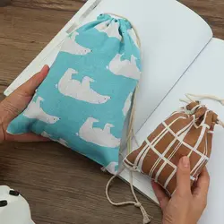 Хлопковый чехол мультфильм путешествия чемодан сумки Drawstring сумка для хранения одежды обуви Организатор косметический карман