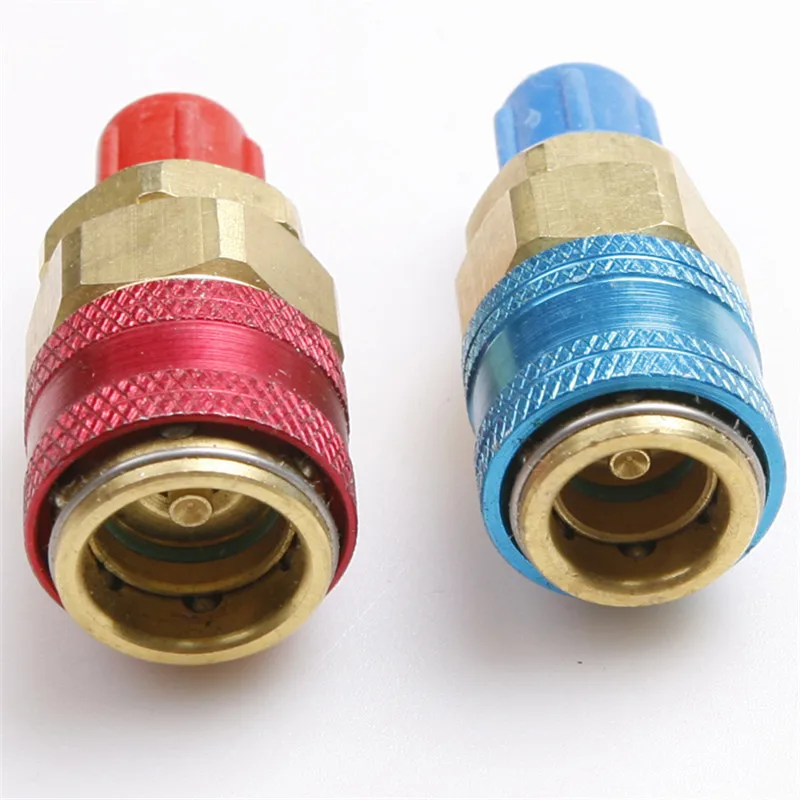 2 шт. Авто AC R134A H/L Quick Coupler разъем латунные адаптеры 1/4SAE хладоагент кондиционирования воздуха Манометр