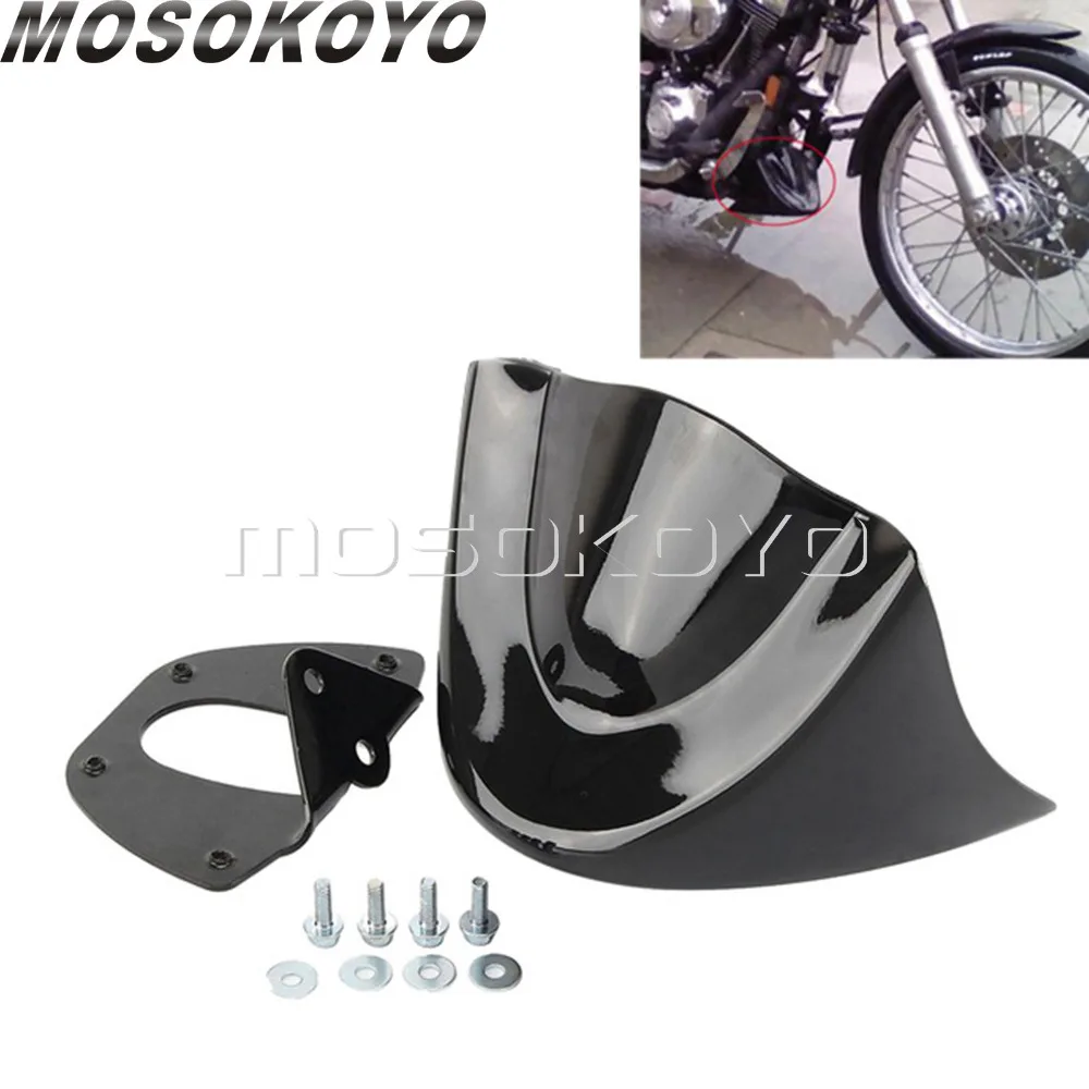 Gloss Matte Black Front Chin Spoiler Lower Chin Air Dam Fairing for