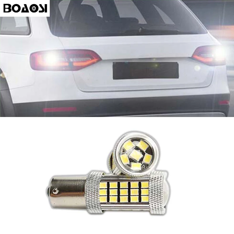 BOAOSI 2x Новые Белые 1156 BA15S P21W светодиодный автомобиля заднего хода хвост светильник