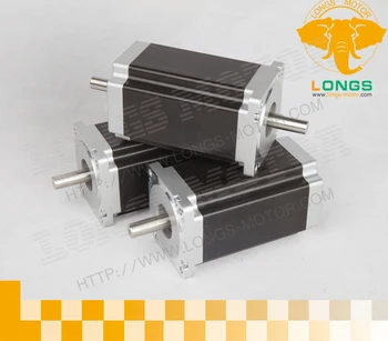 

3pcs Nema 34 DUAL SHAFT stepper motor 3.5A 1600 oz.in CNC PALSMA--longs motor