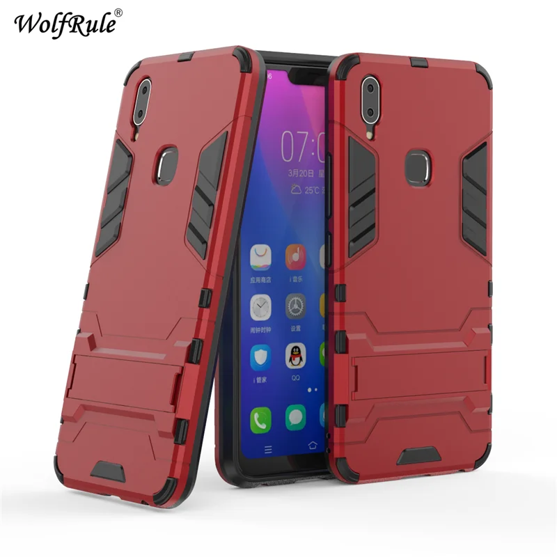 WolfRule Vivo Y83 Pro Чехол мягкая резина + пластиковая подставка чехол для BBK телефона Funda 6