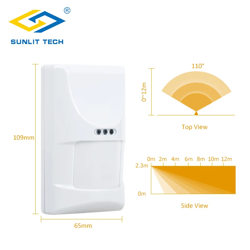 Sunlit Tech Indoor Pet PIR сенсор DC9-16V Проводной инфракрасный детектор движения сенсор s для всех проводной офис сигнализации Панель системы