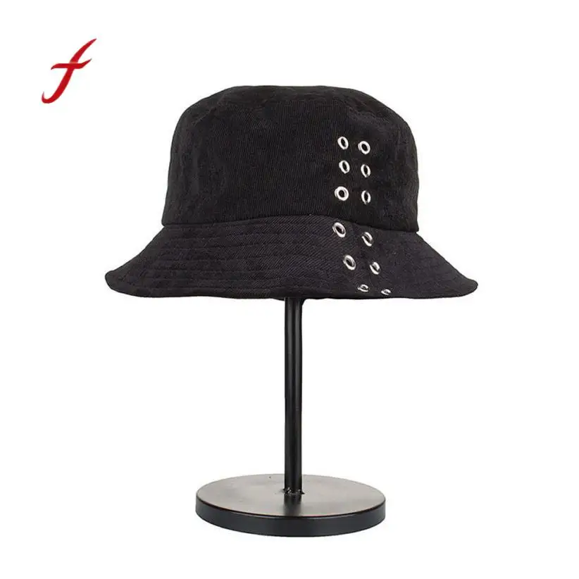 Feitong Summer flat bucket hat Men women hip hop fishing hat Unisex