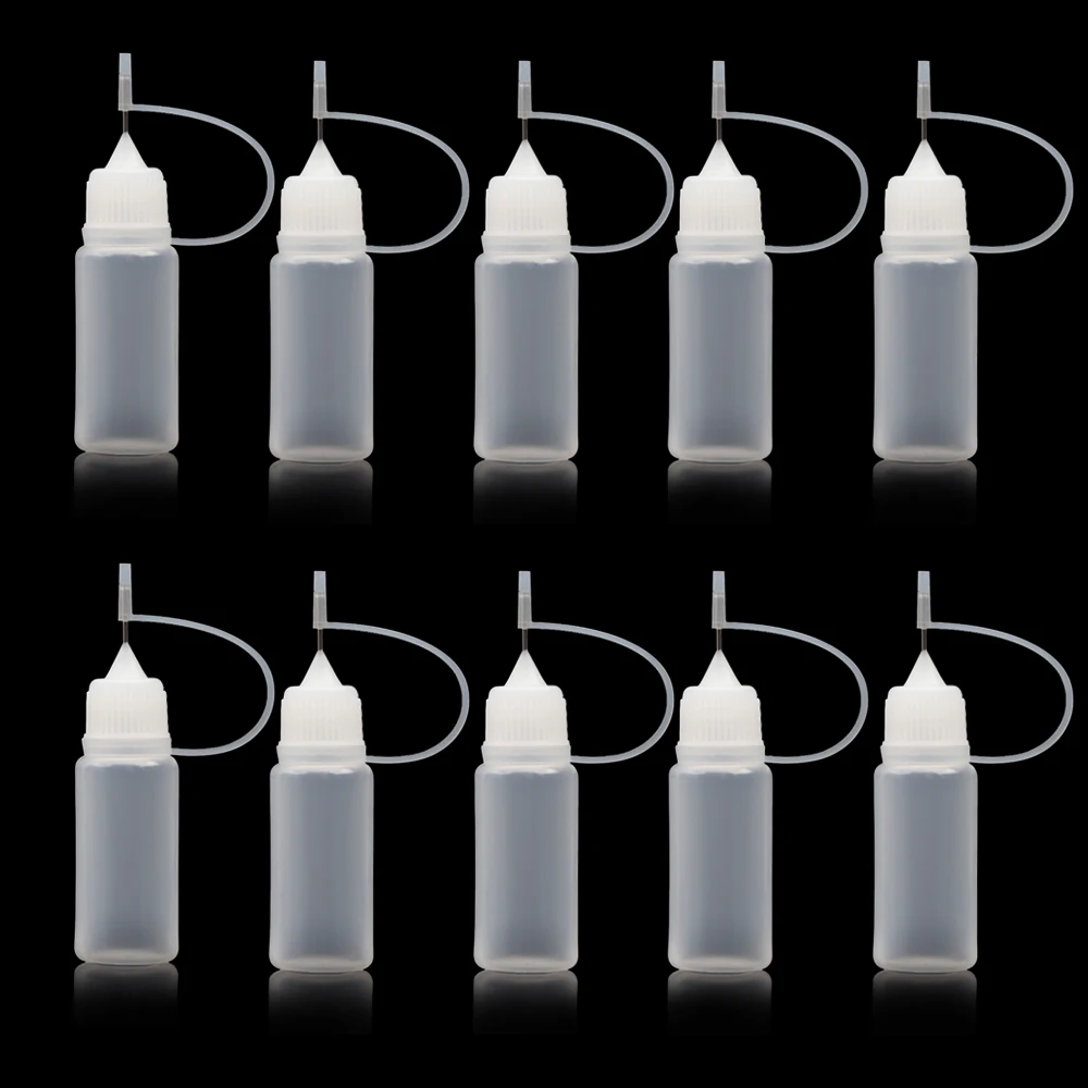 

1set/10Pcs 10ML Plastic Glue Applicator Needle Squeeze Bottle for Paper Quilling DIY Scrapbooking Paper Craft Tool DIY tool