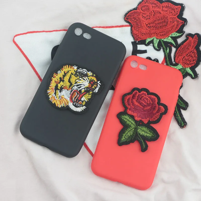 

Flower Tiger Case for Google Pixel 2 Pixel2 XL 3 XL Cases Soft Silicone Embroidery Rose Cloth Cover
