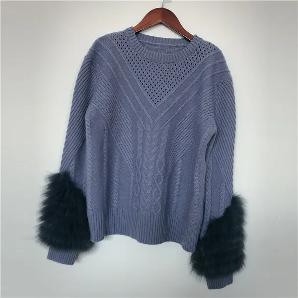 Осенний Модный женский свитер с круглым вырезом, кашемировые пуловеры высокого качества, чистый кашемировый свитер с длинными рукавами, корейский свитер - Цвет: blue