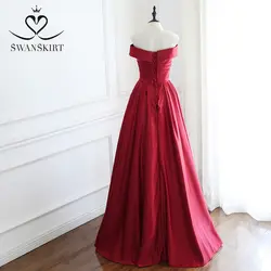 Swanskirt свадебное платье трапециевидной формы простой красное платье однотонные женские банкетные платье для приема 2019 под заказ плюс