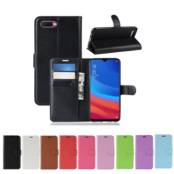 

30pcs/lotLitchi Grain Flip PU Leather Cover Case For OPPO AX5S Realme 3 Pro X Lite C2 A1K Reno 10xZoom 5G Lychee Grain Phone Bag