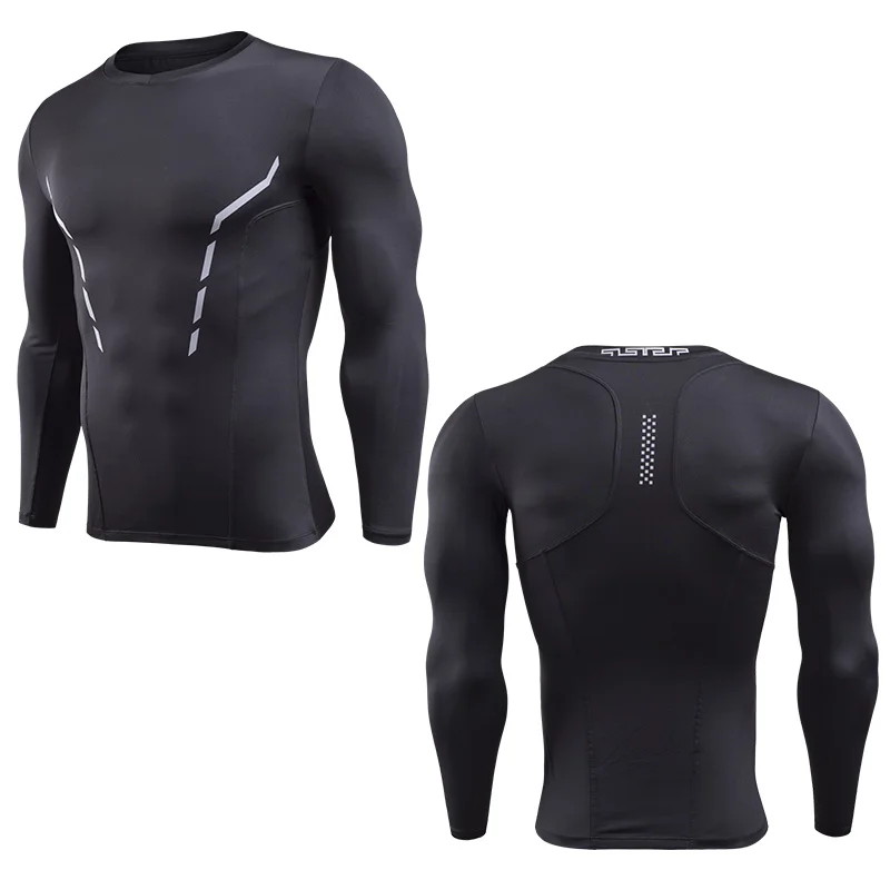 Men Compression T Shirt Long Sleeves Base layer Skin Tight Fitness
