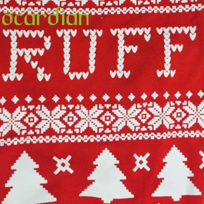 Рождество Собака Щенок Рождество дерево интерлок рубашка одежда теплая одежда fe24levert челнока