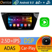 10," ips Octa 8 Core для Volkswagen VW Touran Android 9,0 автомобильный DVD навигационное радио плеер gps 4 Гб ram+ 32 ГБ DAB+ TPMS DSP CarPlay