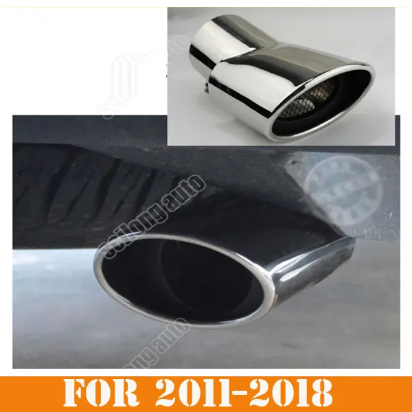

SIKALI SKL Fit for 2011 - 2018 mitsubishi pajero sport ABS Styling Car Stainless Steel Exhaust trim Tip Tail Pipe Muffler cover