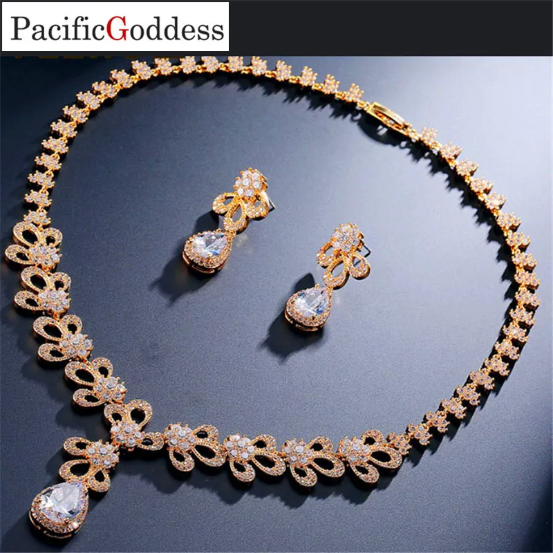 

pacificgoddess Wedding earrings Necklace Jewel brilliant fine jewelry set bling bling bijou atmospheric jewelry