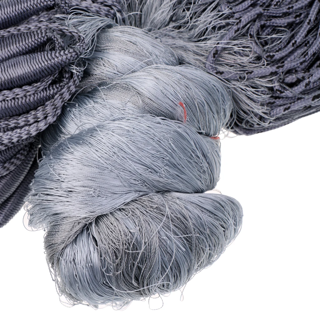 Fisherman 4x4 cm Mesh Hole Fishing Fish Gill Net Gillnet Fishing Net Baits Cast Mesh Trap Fishing Trap Gray