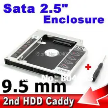 2nd Caddy Bay SATA 3.0 HDD 9.5 мм случае 2." SSD жесткий диск драйвер внешний корпус CD DVD Встроенная память ноутбука Планшеты PC Тетрадь